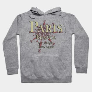 Paris, France GPS location Hoodie